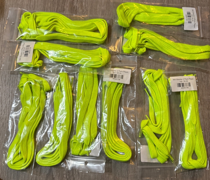 Player Shooters 20 Laces Neon Volt Yellow