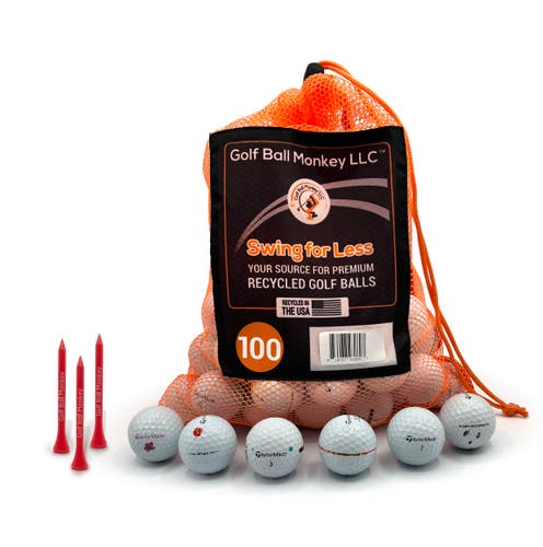 100 Golf Balls -  TaylorMade Mix AAA - Includes Tees and Mesh Bag