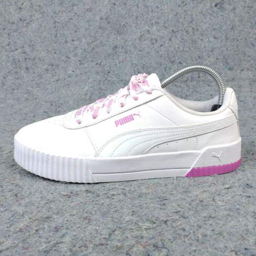 PUMA Carina Womens Shoes Size 9.5 Platform Sneakers White Pink 383906-02