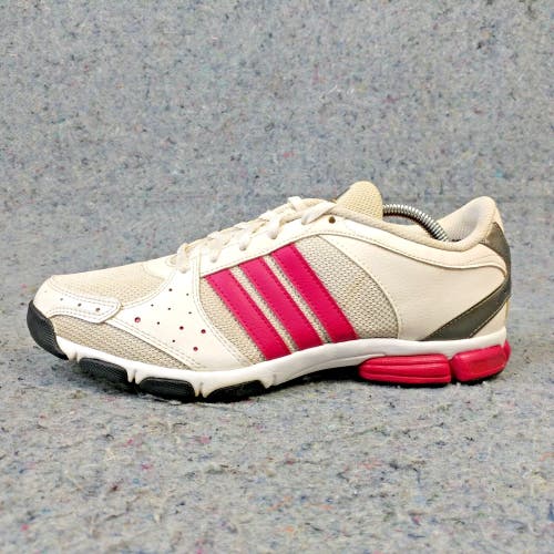 Adidas Core 55 Womens 8 Running Shoes White Pink Sneakers U42438