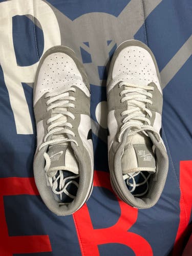 Men's Gray Air Jordan 1 Low Molded Cleats