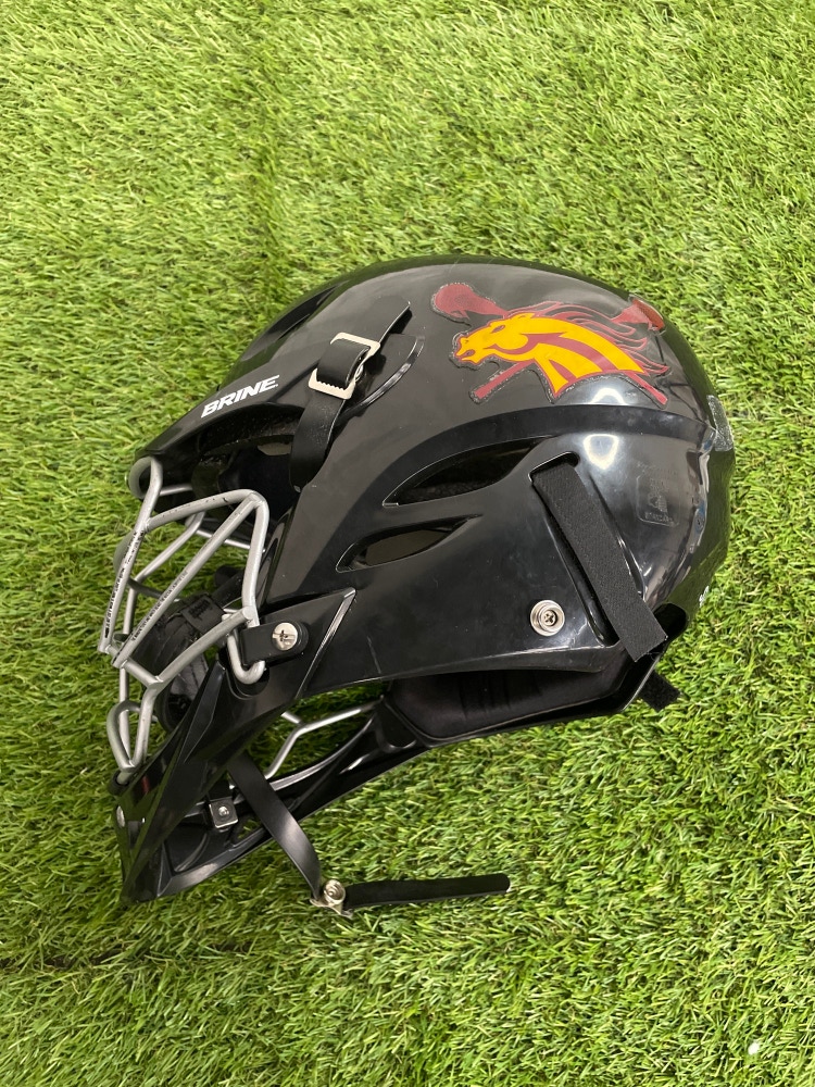 Black Used Adult Brine Lacrosse Helmet