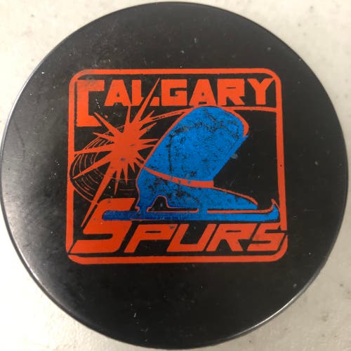 Calgary Spurs puck (AJHL Jr A)