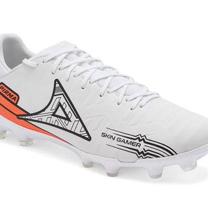 Pirma Mens Skin Gamer Soccer Shoe, White/Red, 7.5