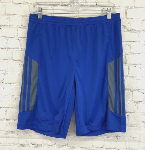 Adidas Youth Unisex F89017 Size XLarge Royal Blue Gray Soccer Shorts NWT