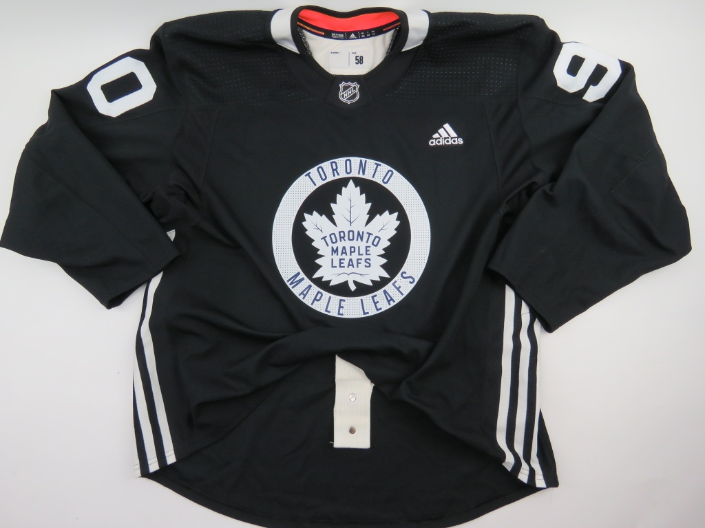 Adidas Toronto Maple Leafs Practice Worn Authentic NHL Hockey Jersey Black #90 Size 58