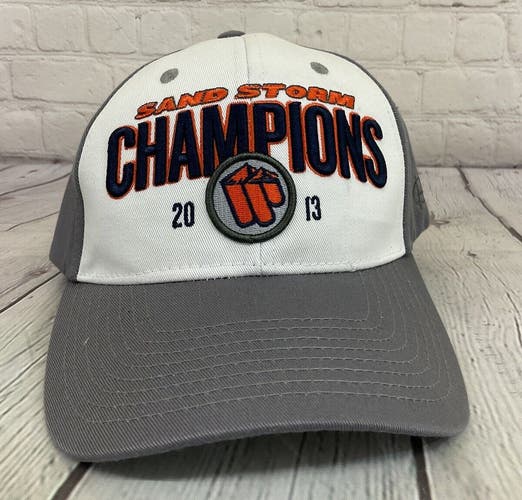 Headgear Cap Company Sand Storm Champs 2013 Size Large Gray Strapback Cap New
