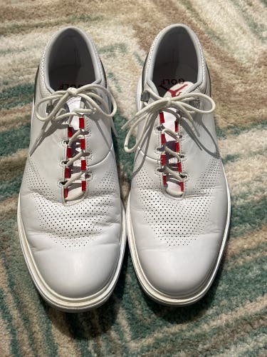 White Men's Size 12 (Women's 13) Jordan Golf Shoes