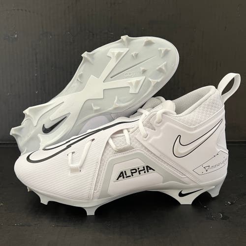 (Size 11.5) Nike Alpha Menace Pro 3 'White Pure Platinum' Lacrosse/Football Cleats
