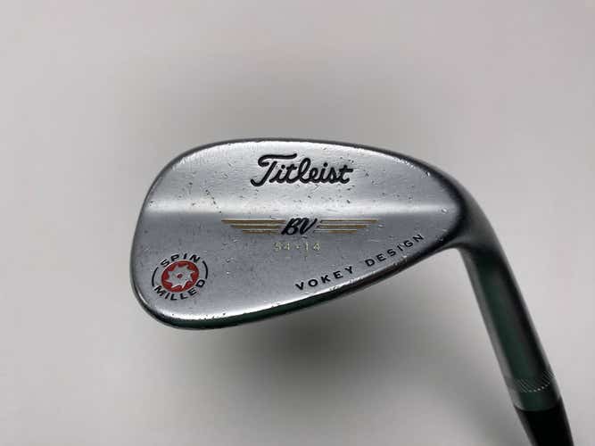 Titleist 2009 Vokey Spin Milled Chrome 54* 14 Bounce Wedge Steel Mens RH