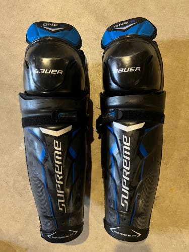 Used Bauer 15"  Supreme One.8 Shin Pads