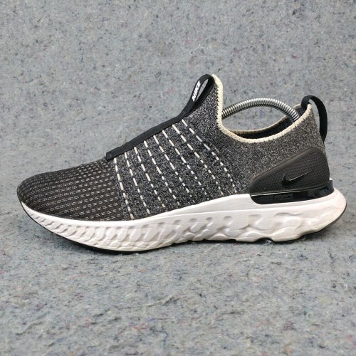 Nike React Phantom Run Flyknit 2 Mens 10 Running Shoes Black White CJ0277-003
