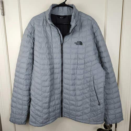 The North Face Thermoball Mens Size: XXL Gray Quilted Full Zip Jacket Insulated