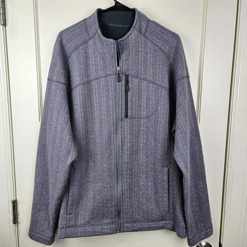 Lululemon Full-Zip Wool Blend Cable Knit Sweater Men's Gray Size: XXL