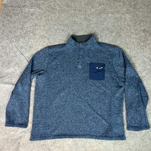 Woolrich Mens Sweater Extra Large Navy Pullover Front Pocket Casual Gorpcore