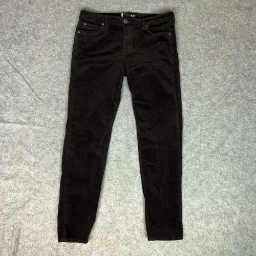 Kut From The Kloth Womens Pants 12 Black Skinny Corduroy Mid Rise Classic Career