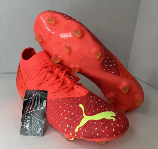 Size 12 Men’s  Puma Future 3.4 FG/AG Red Soccer Cleats 106999-03 FUZIONFIT+