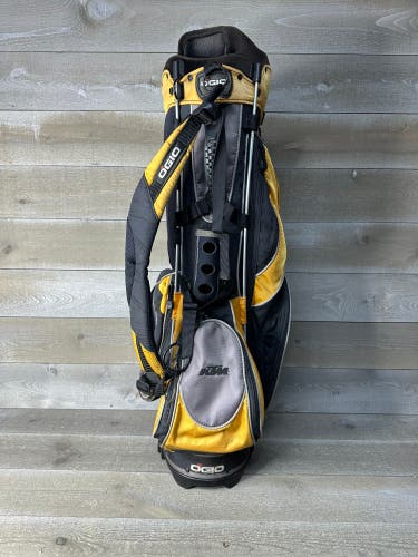 OGIO Golf Stand Bag Woode Club Management System 8 Way Black Grey Yellow