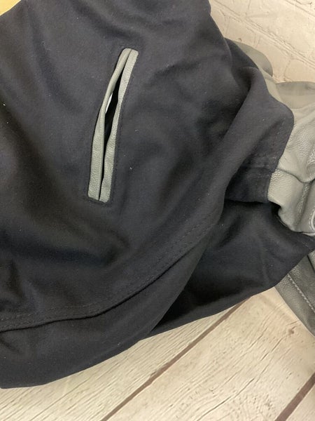Holloway Adult Mens Original Varsity Size 2XL Navy Gray Light Blue Jacket NWT