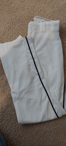 Mens Medium Alleson baseball pants white/navy