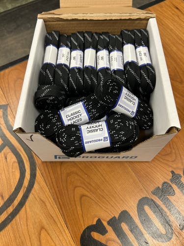 One Box (36 pairs) ProGuard Black Hockey Laces-Cloth 96”