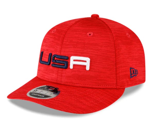 NEW Men's New Era Red 2023 Ryder Cup Sunday Round LP 9FIFTY Snapback Hat