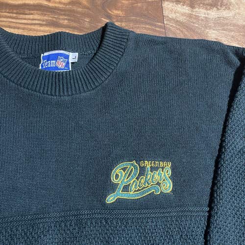 Vintage Green Bay Packers Nutmeg Mills Men's Knit Sweater Size Large RARE