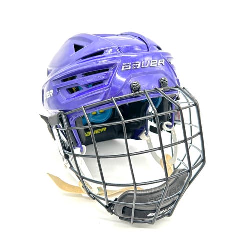 Bauer Re-Akt 150 - Used NCAA Pro Stock Helmet (Purple)