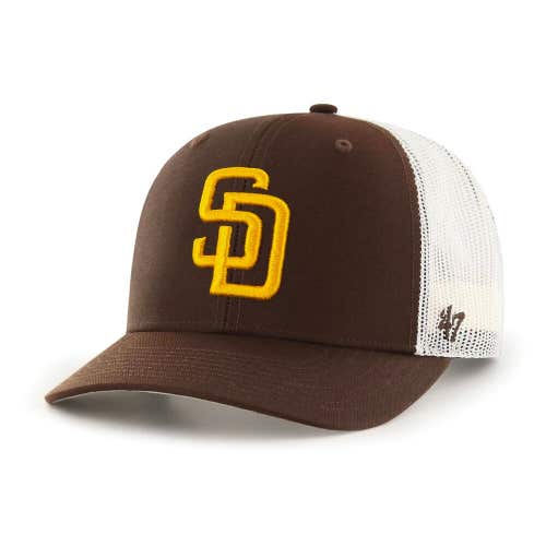 San Diego Padres 47' Brand Mesh Trucker Snapback Adjustable Mesh Hat