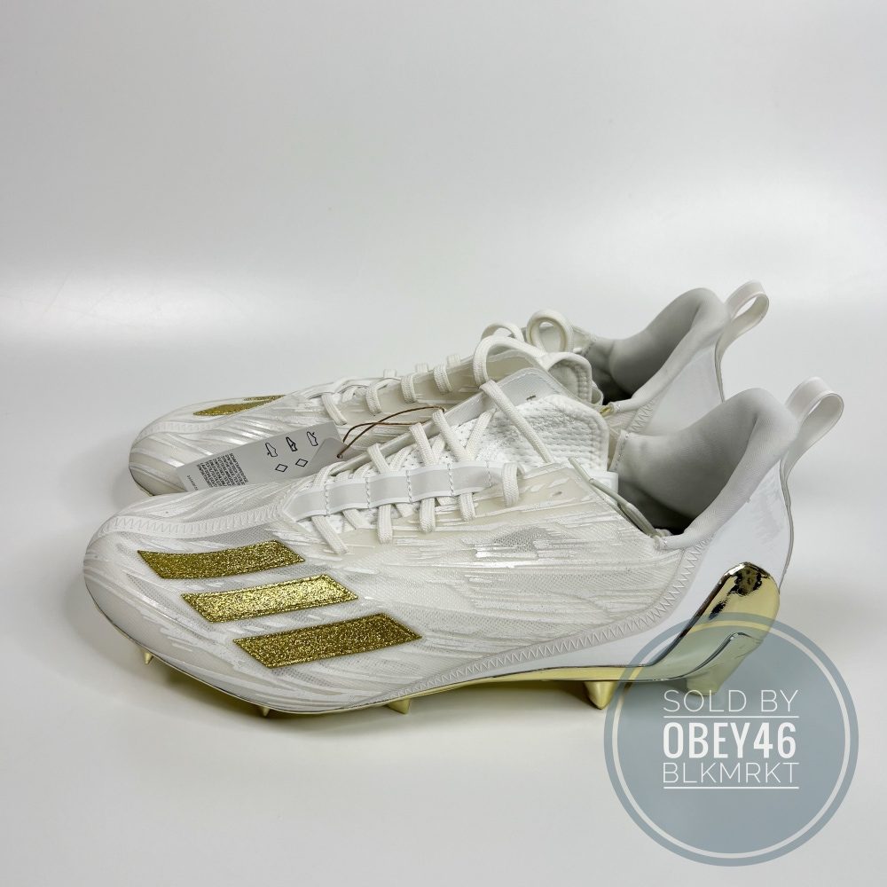 Adidas Adizero  'White Gold Metallic' Football Cleats