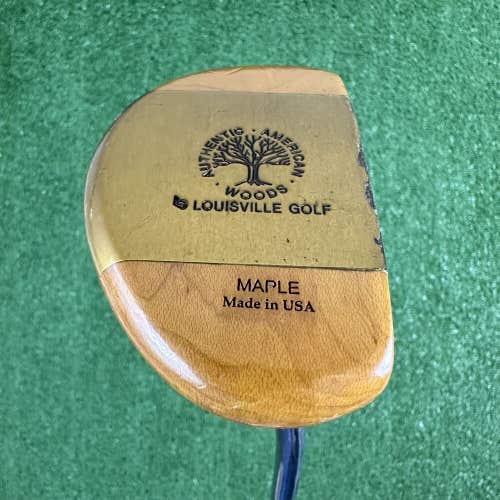 Louisville Golf Maple Wood Putter Made In USA Right Handed 35”