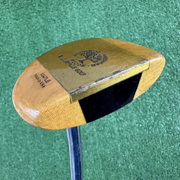 Louisville Golf Maple Wood Putter Made In USA Right Handed