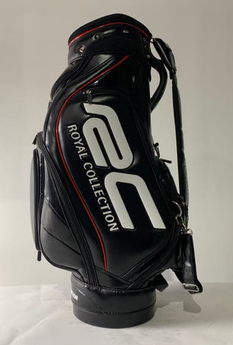 Royal Collection Tour Staff Caddy Bag Black 6-Way Divide Single Strap Golf Bag