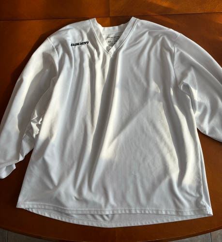 Two Men's Bauer Jersey White And Black