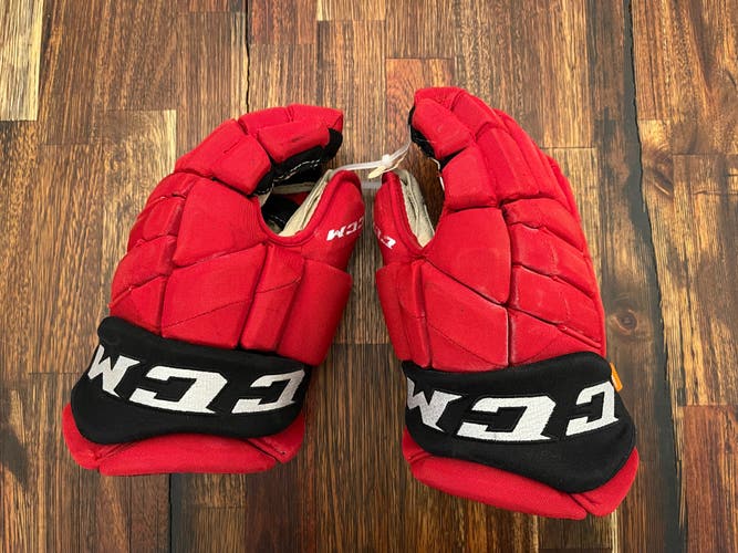 CCM Jetspeed FT1- 14" - Pro Stock Gloves - New Jersey Devils - Used - Joey Anderson