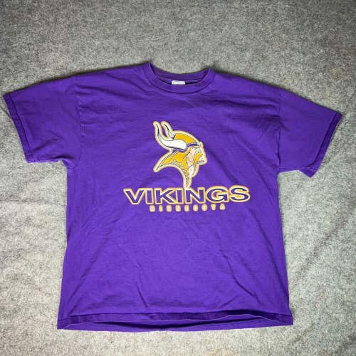 Vintage Minnesota Vikings Mens Shirt 2XL XXL Purple Gold Tee T Football Dynasty