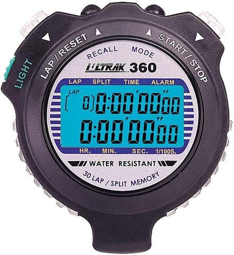 Ultrak 360 Sport Dual Split Memory Stopwatch NWT