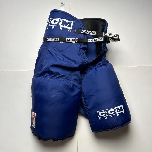 CCM Supra Ice Hockey Pants Blue Senior Sz XS Style 522028 Breezers 28-30"