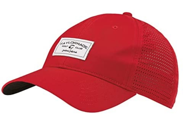 NEW TaylorMade Performance Lite Patch Red Adjustable Golf Hat/Cap