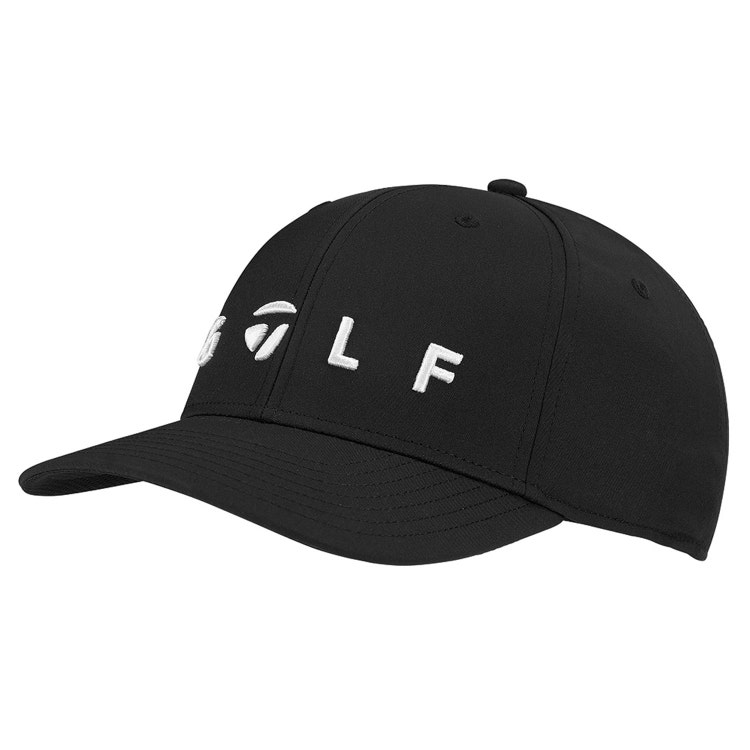 NEW TaylorMade Lifestyle "Golf" Logo Black Adjustable Snapback Golf Hat/Cap