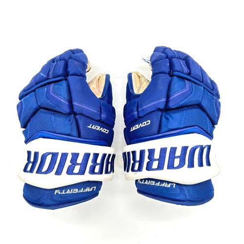 Warrior Covert QRE - Used Pro Stock Hockey Gloves (Blue)
