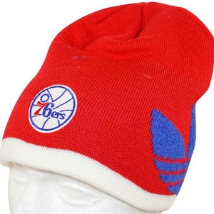 Adidas Philadelphia 76ers Red Beanie Cap - NBA Basketball Toque Hat 2014