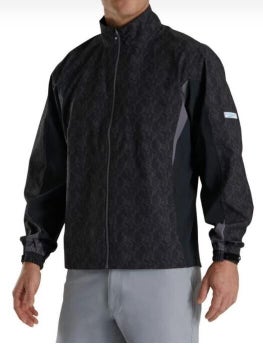 FootJoy HydroLite Rain Golf Jacket Black Marble Print Mens Large L #99999