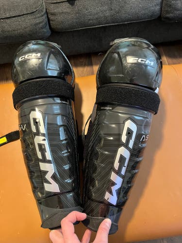 Used CCM 15"  Tacks AS-V Shin Pads