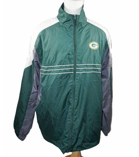 Vintage Green Bay Packers NFL Football - Reebok Team Apparel Zippered Jacket XL