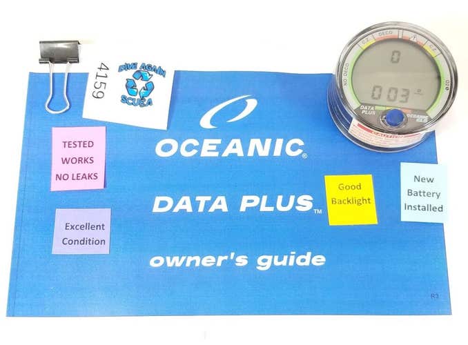 Oceanic Data Plus Air & Nitrox Puck Scuba Dive Computer + Manual NICE!!!   #4159