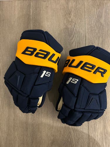 New Pro Stock 14” Bauer Buffalo Sabres Supreme 1S Hockey Gloves Eichel