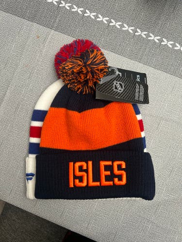 Adult/Boys New York Islanders 2024 Stadium Series Fanatics Cuffed Pom Beanie Hat