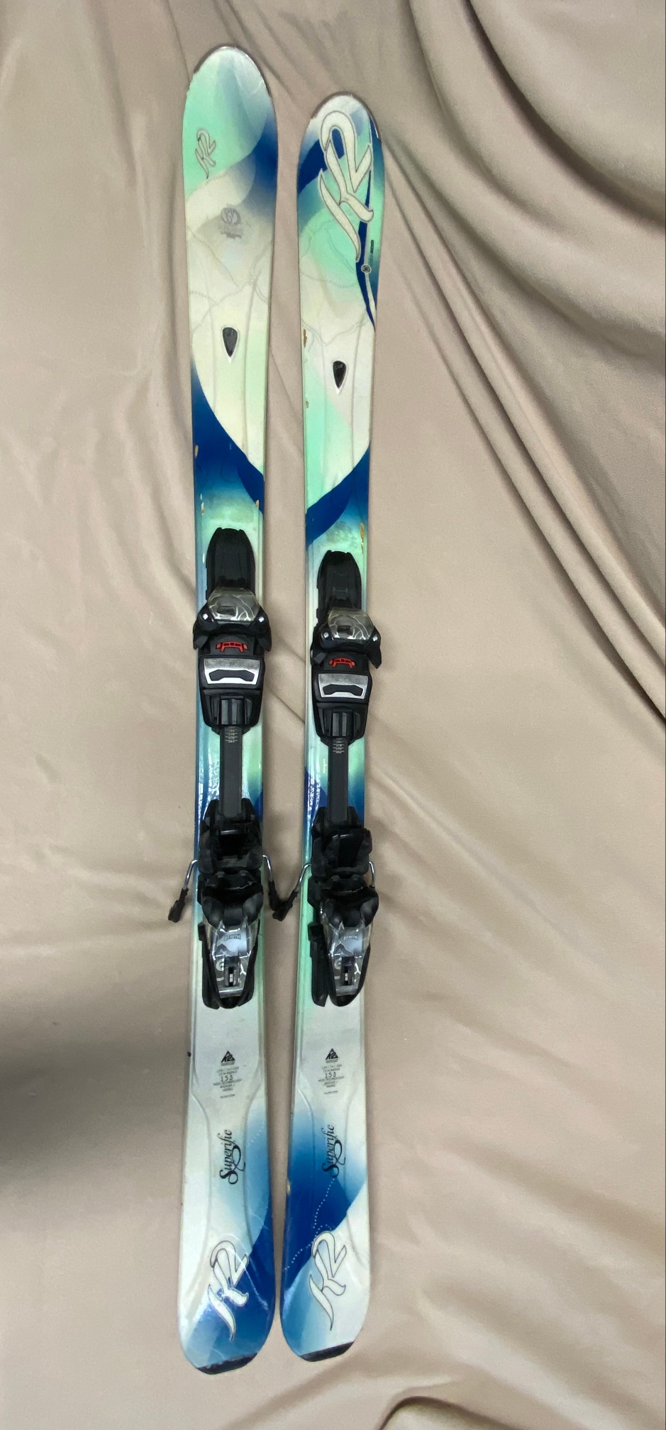 Used Unisex K2 153 cm All Mountain Superific Skis With Bindings
