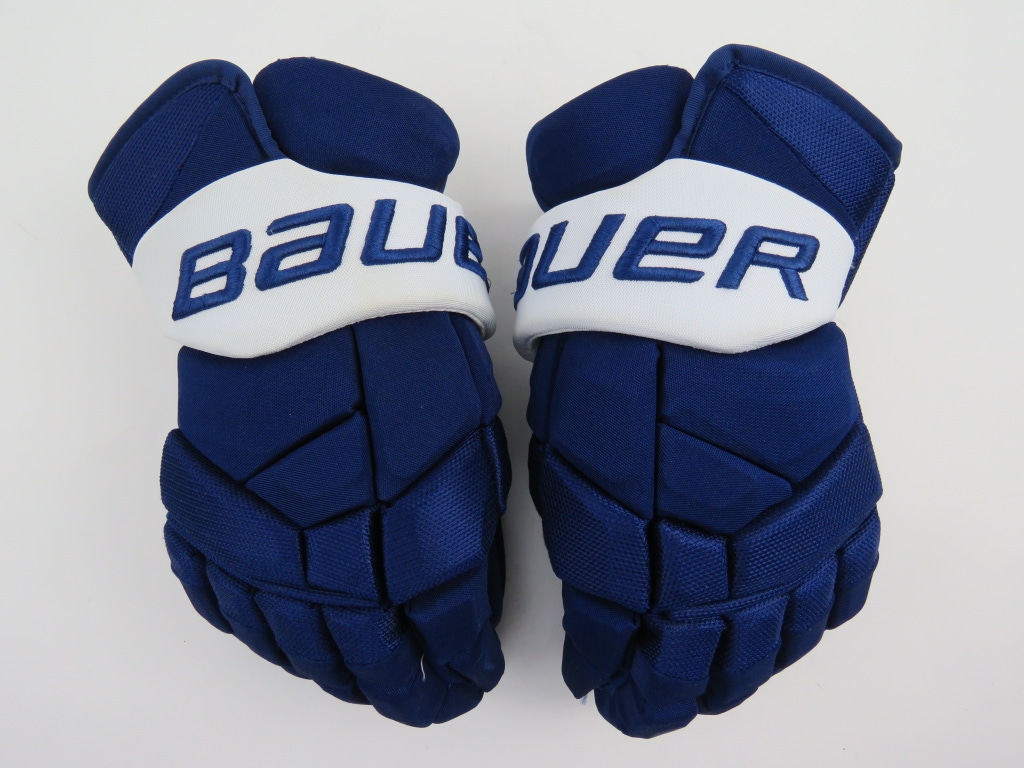Bauer Supreme 2S Toronto Maple Leafs NHL Pro Stock Hockey Player Gloves 14" Blue